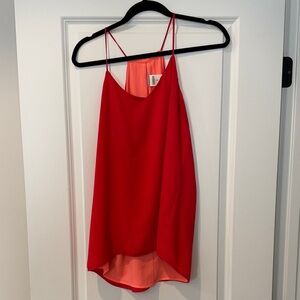 Express Barcelona Vibrant Red and Peach Tank Top